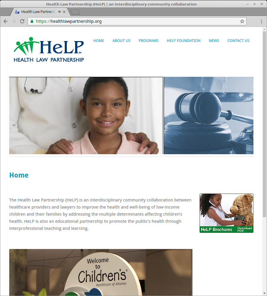 Health Law Partnership website